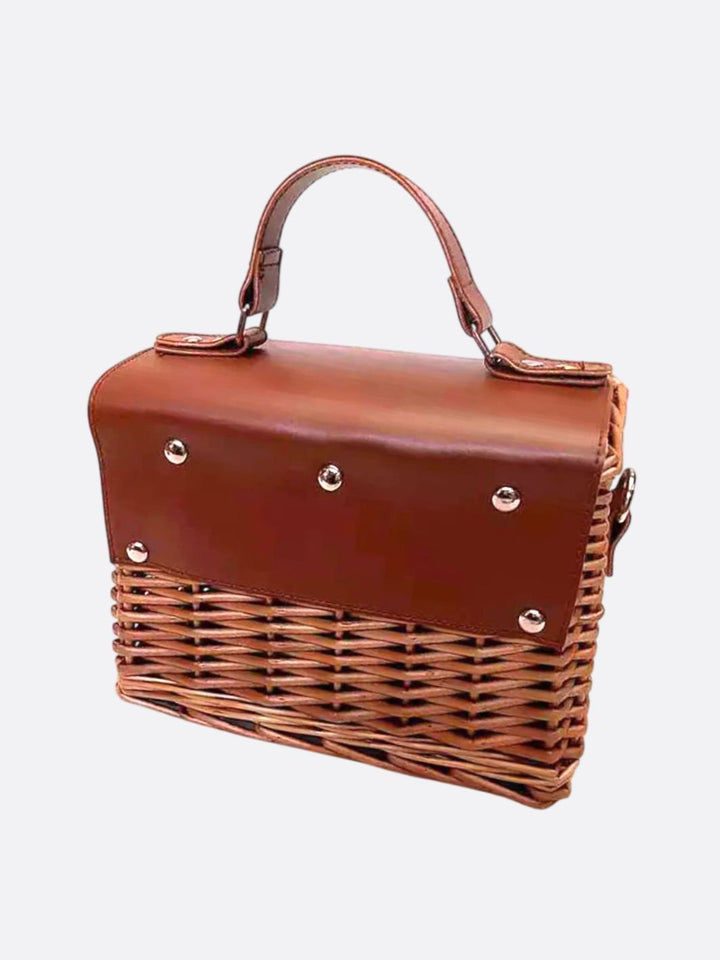 Sac rectangulaire en rotin