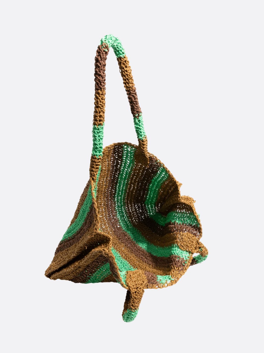Cabas en paille avec rayures