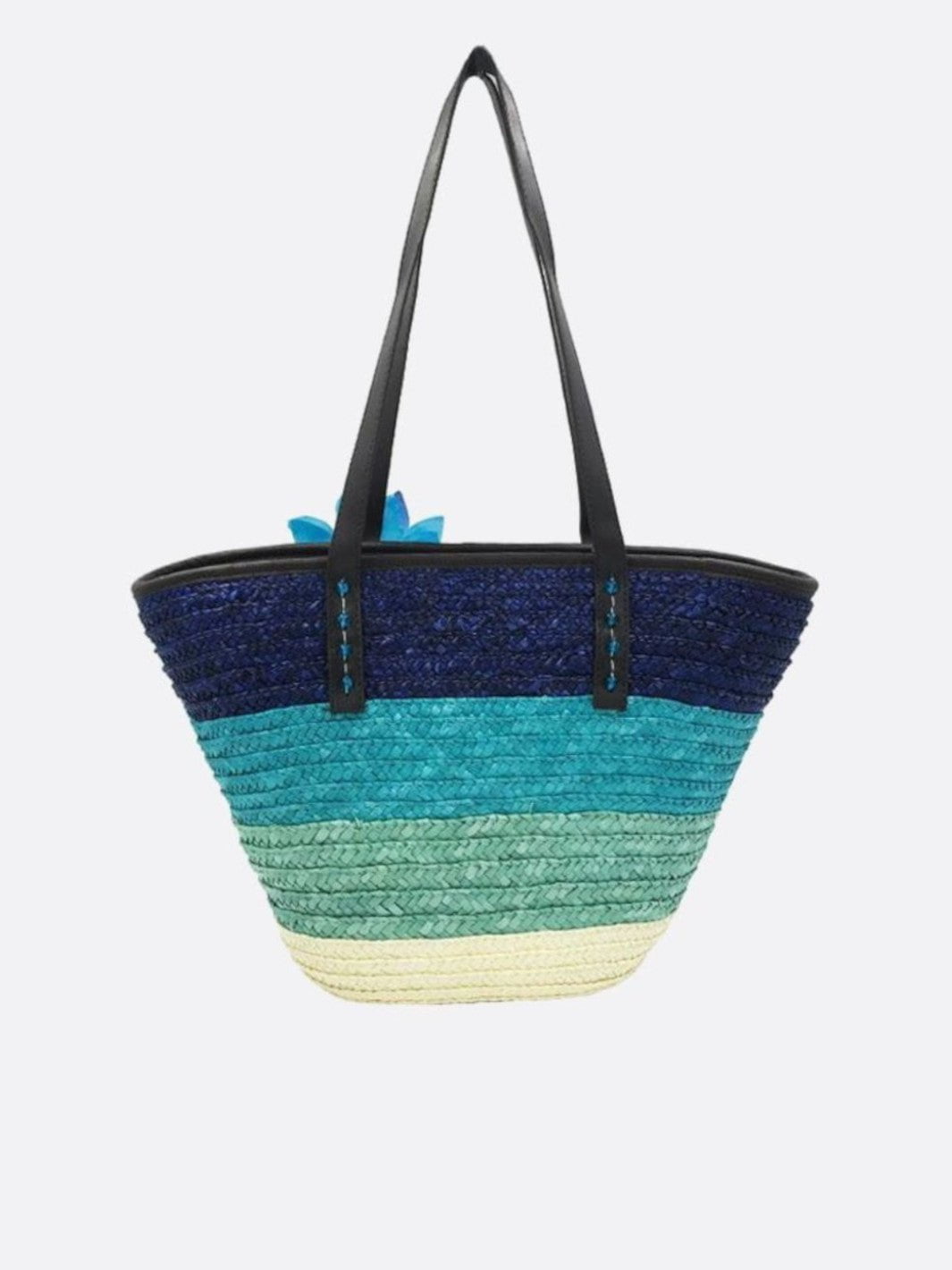 Cabas en paille avec fleur<br>Floreal