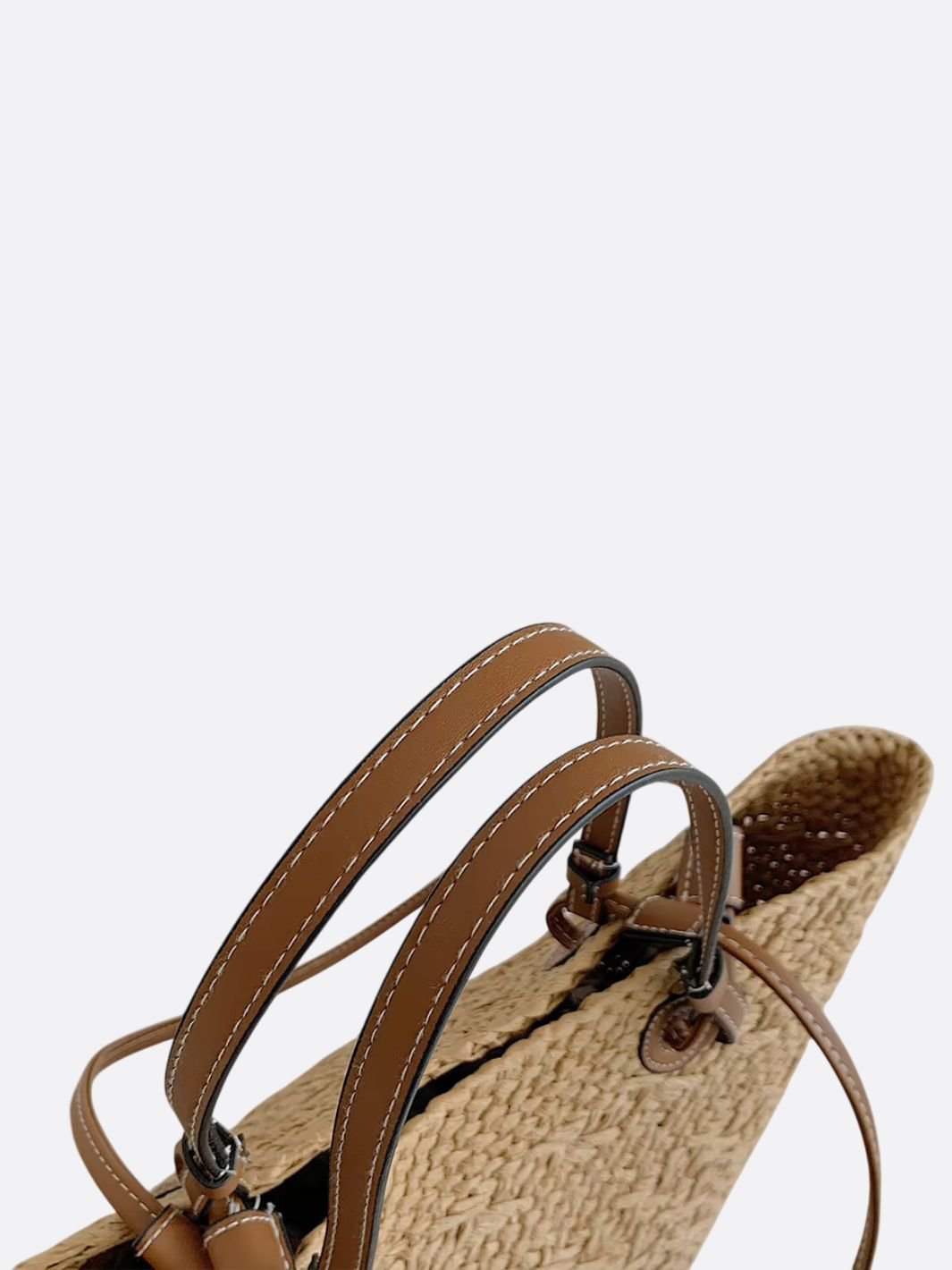 Cabas en paille et cuir