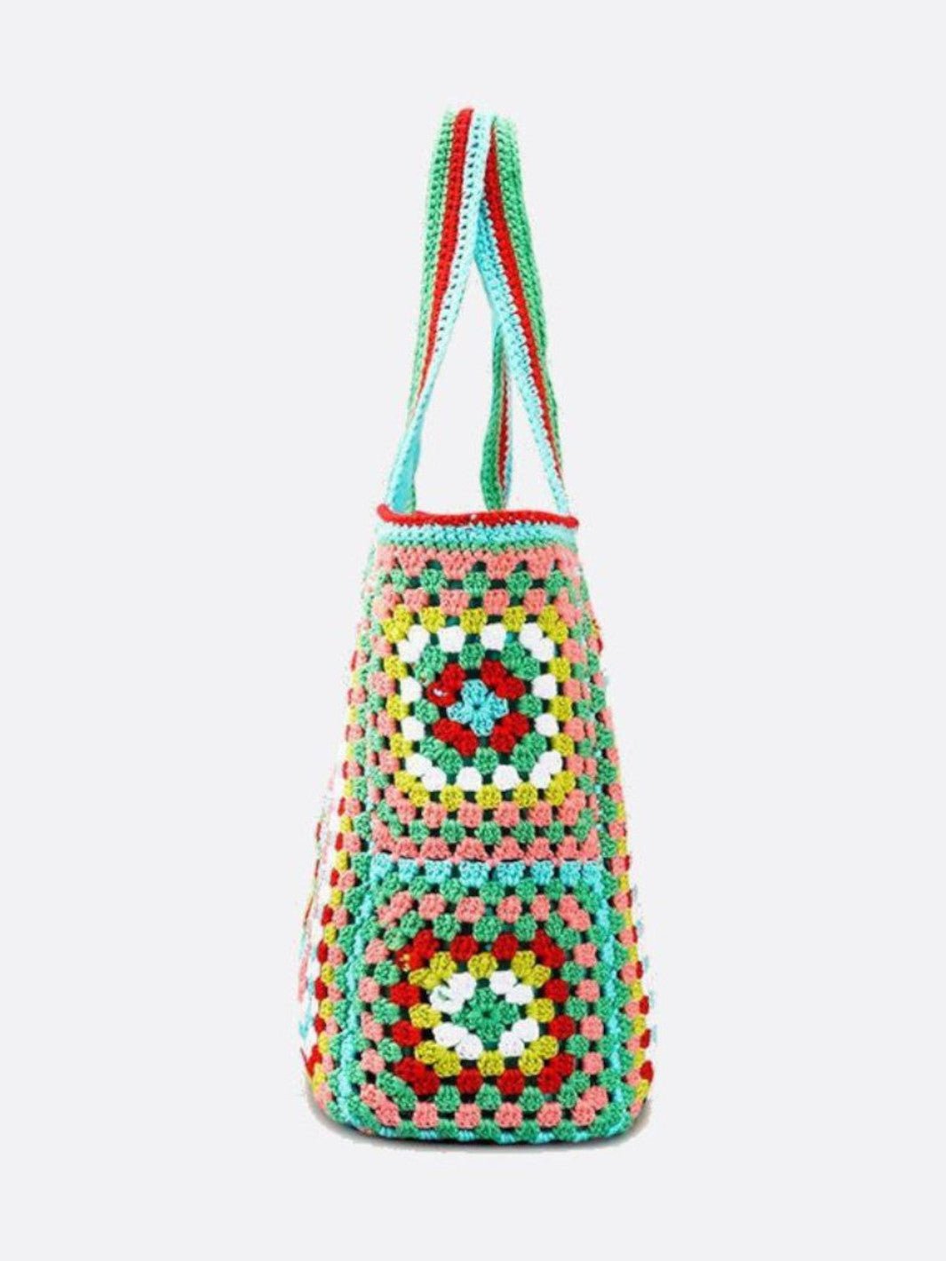 Grand cabas en coton et crochet