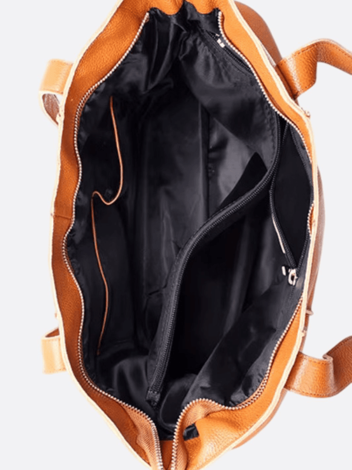 Grand sac cabas en cuir souple<br>Virevolte
