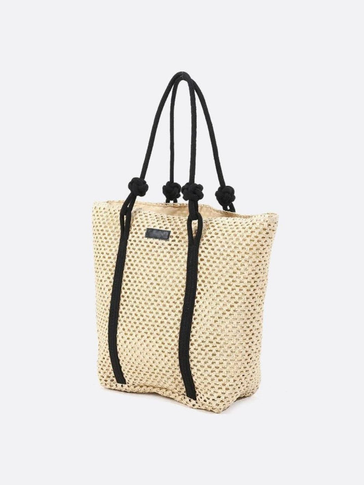 sac paille blanc