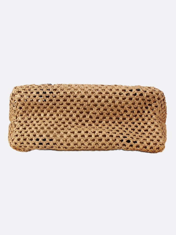 Sac d'épaule en paille type cabas