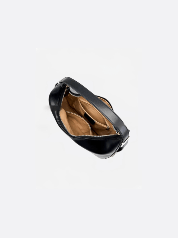Grand sac demi-lune en cuir<br>Magna