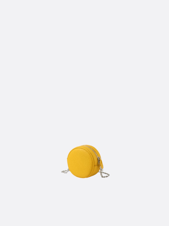 mini sac cuir chaine jaune