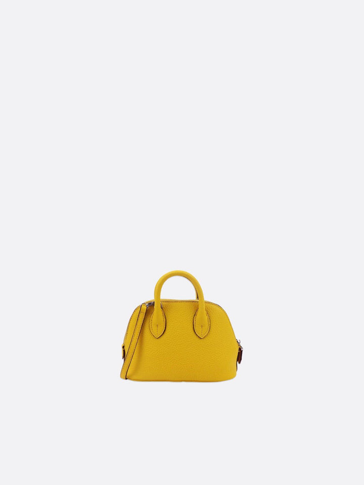 petit sac à main cuir jaune
