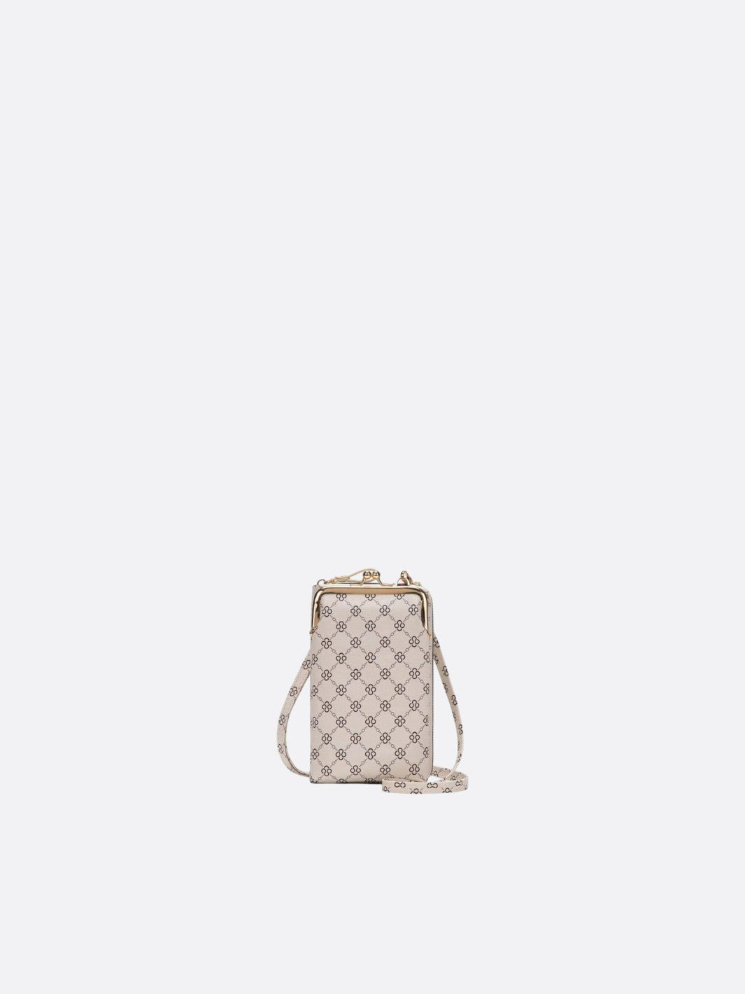 pochette téléphone portefeuille gris clair