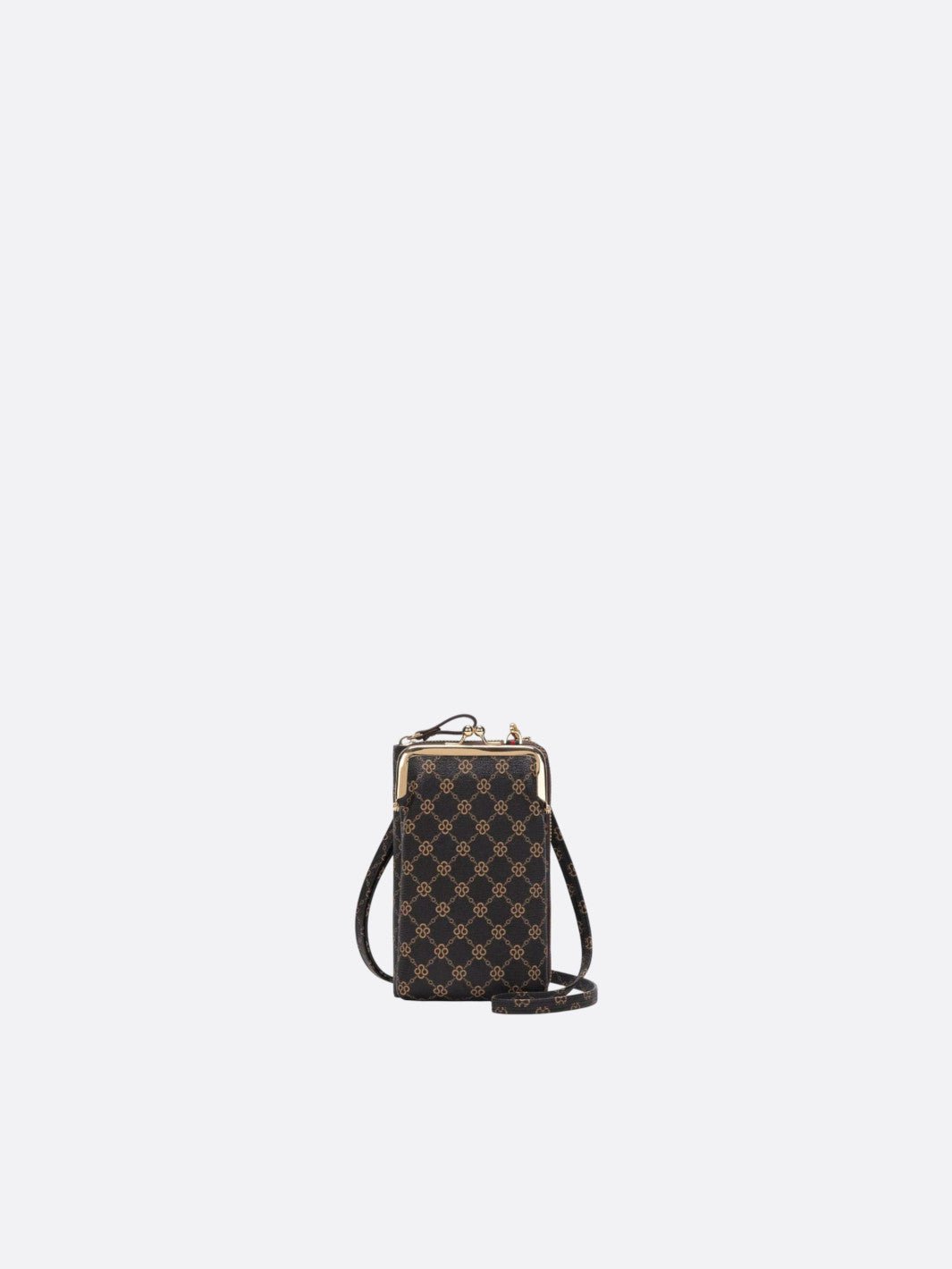 pochette téléphone portefeuille marron