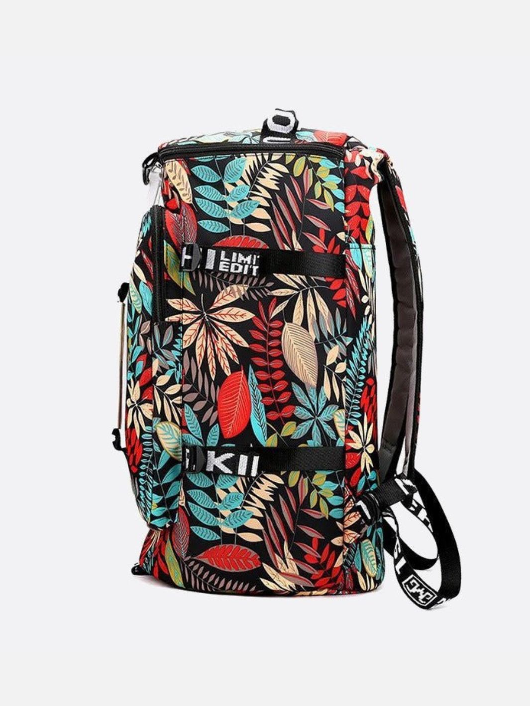 Sac à dos motif feuille