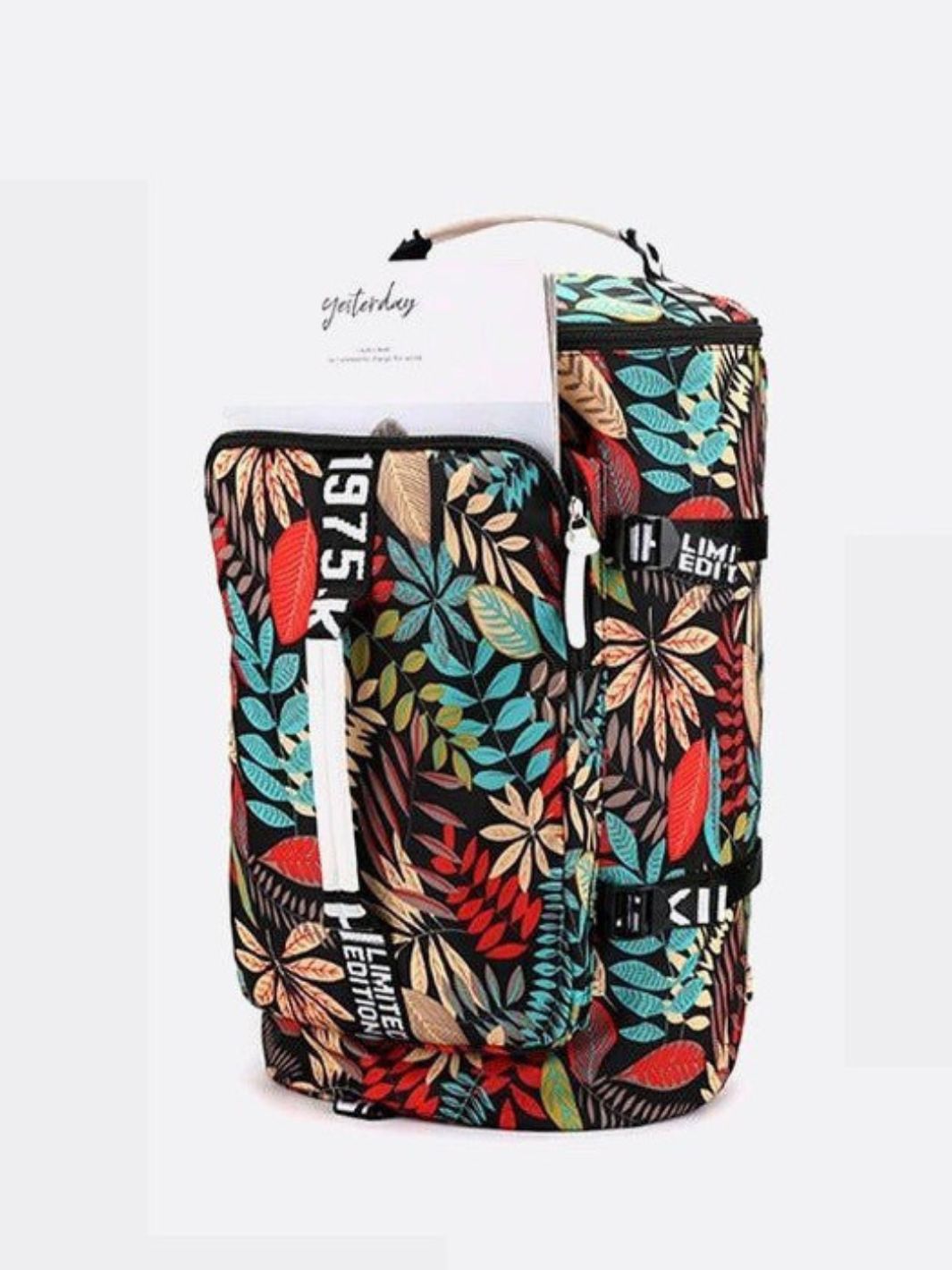 Sac à dos motif feuille