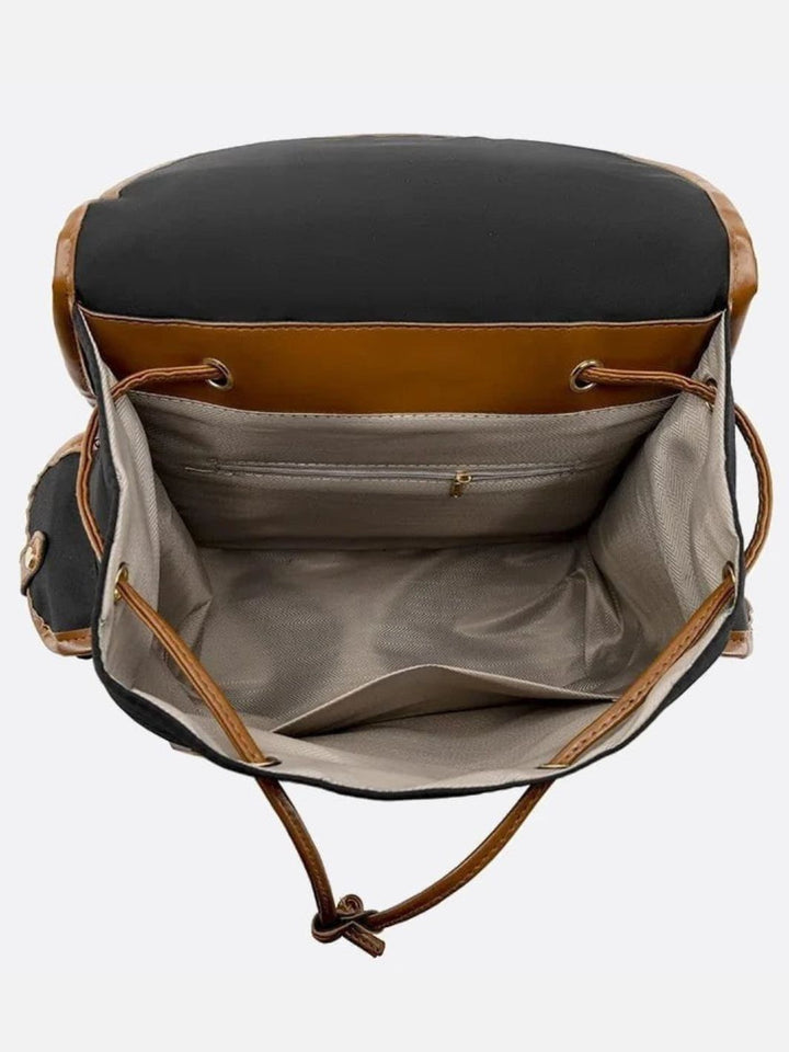 Sac à dos toile et cuir