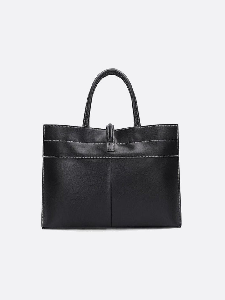 Sac à main cabas cuir noir