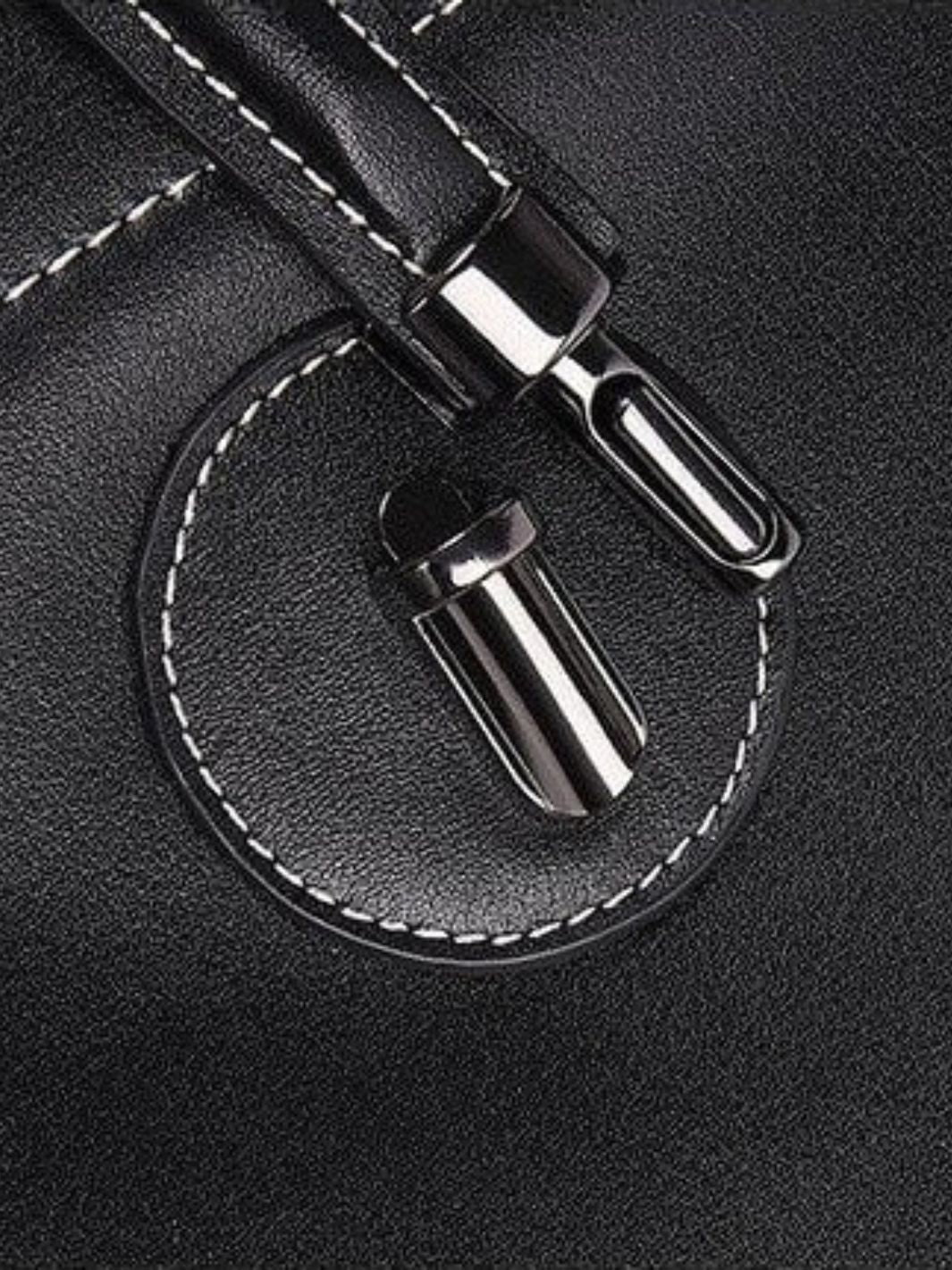 Sac à main cabas cuir noir