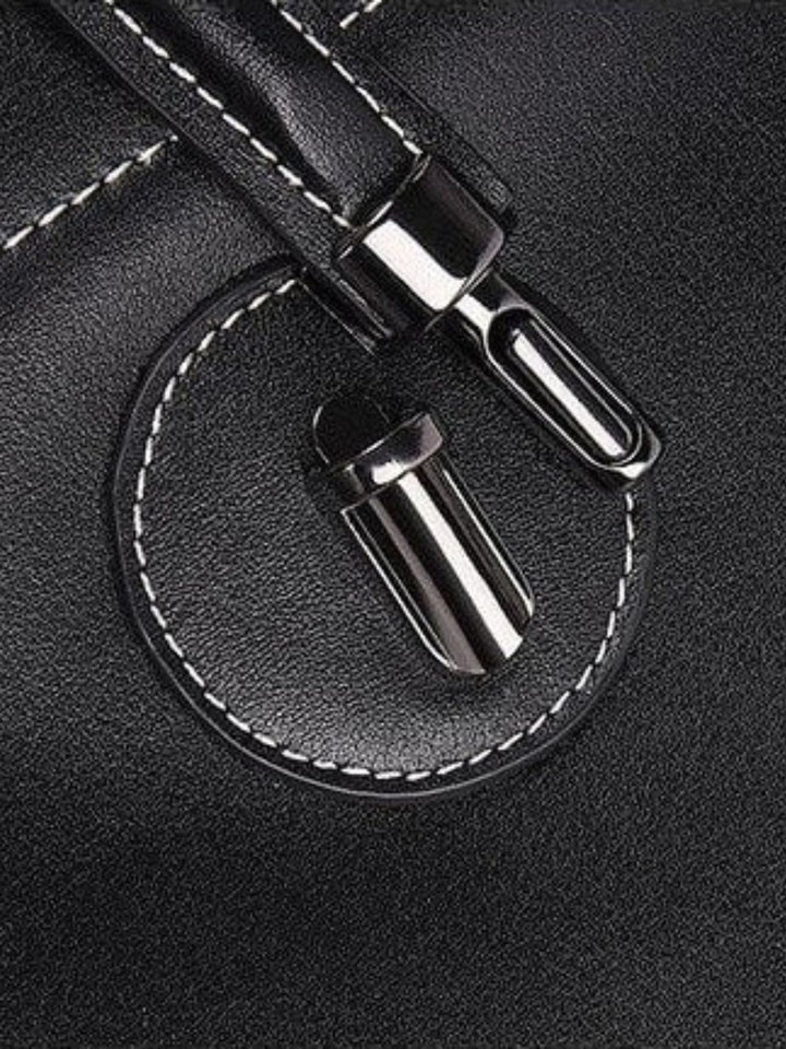 Sac à main cabas cuir noir