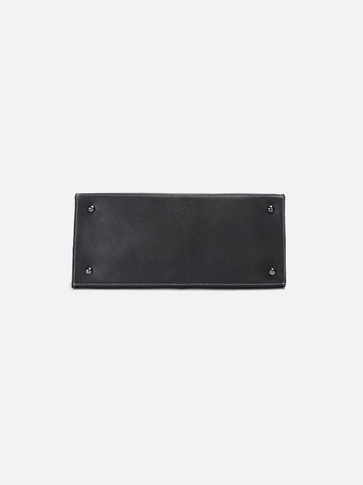Sac à main cabas cuir noir<br>Novaro
