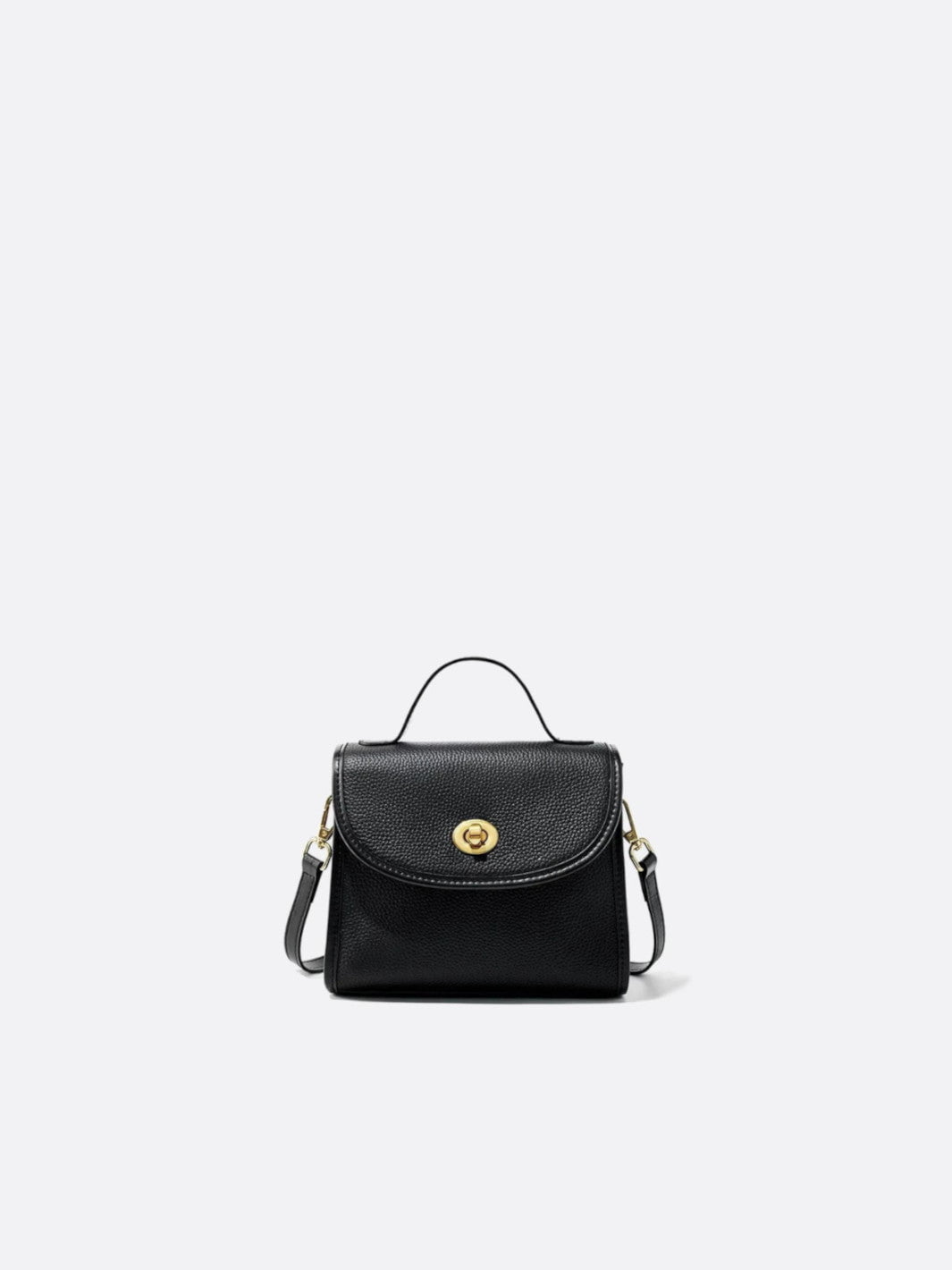 Sac à main carré cuir noir