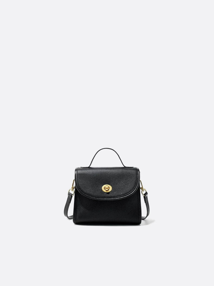 Sac à main carré cuir noir