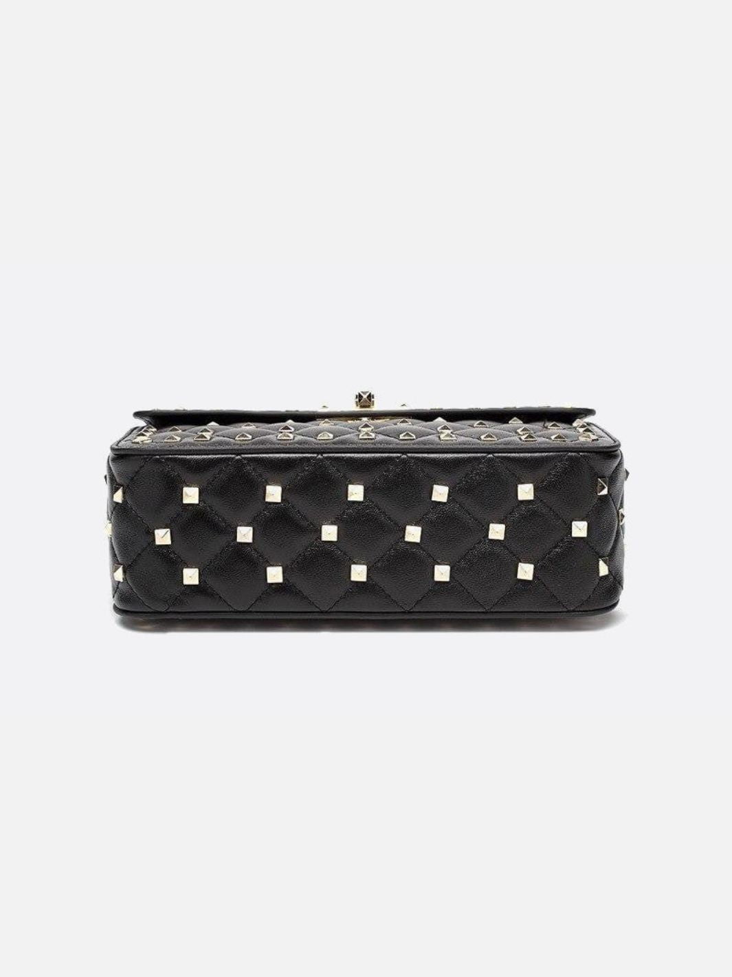 Sac à main clouté noir