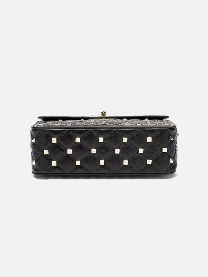 Sac à main clouté noir