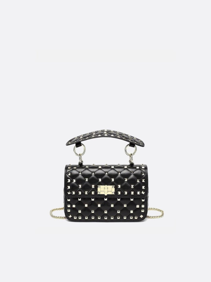 Sac à main clouté noir