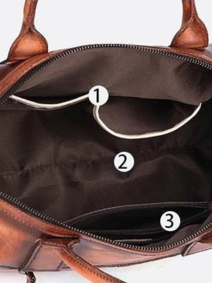 Sac à main cuir vintage