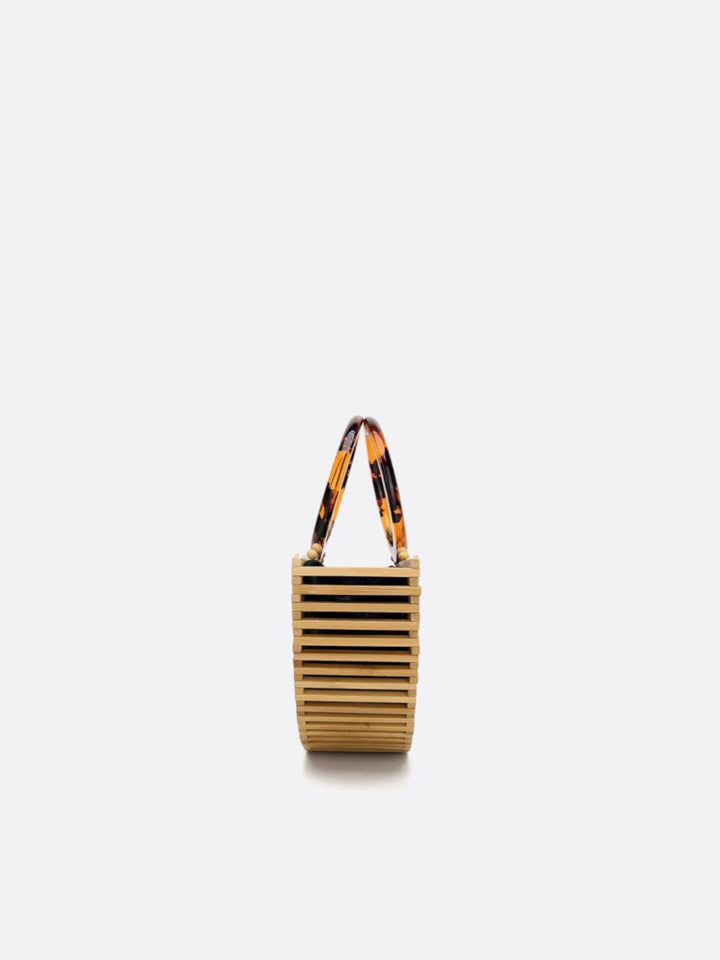 Sac à main demi-lune en bambou<br>Isolde