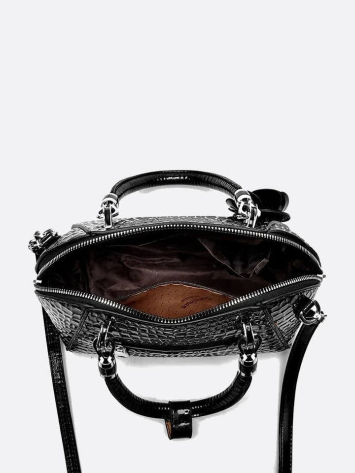 Sac à main effet croco
