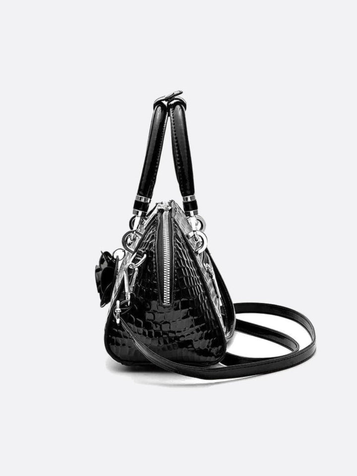 Sac à main effet croco
