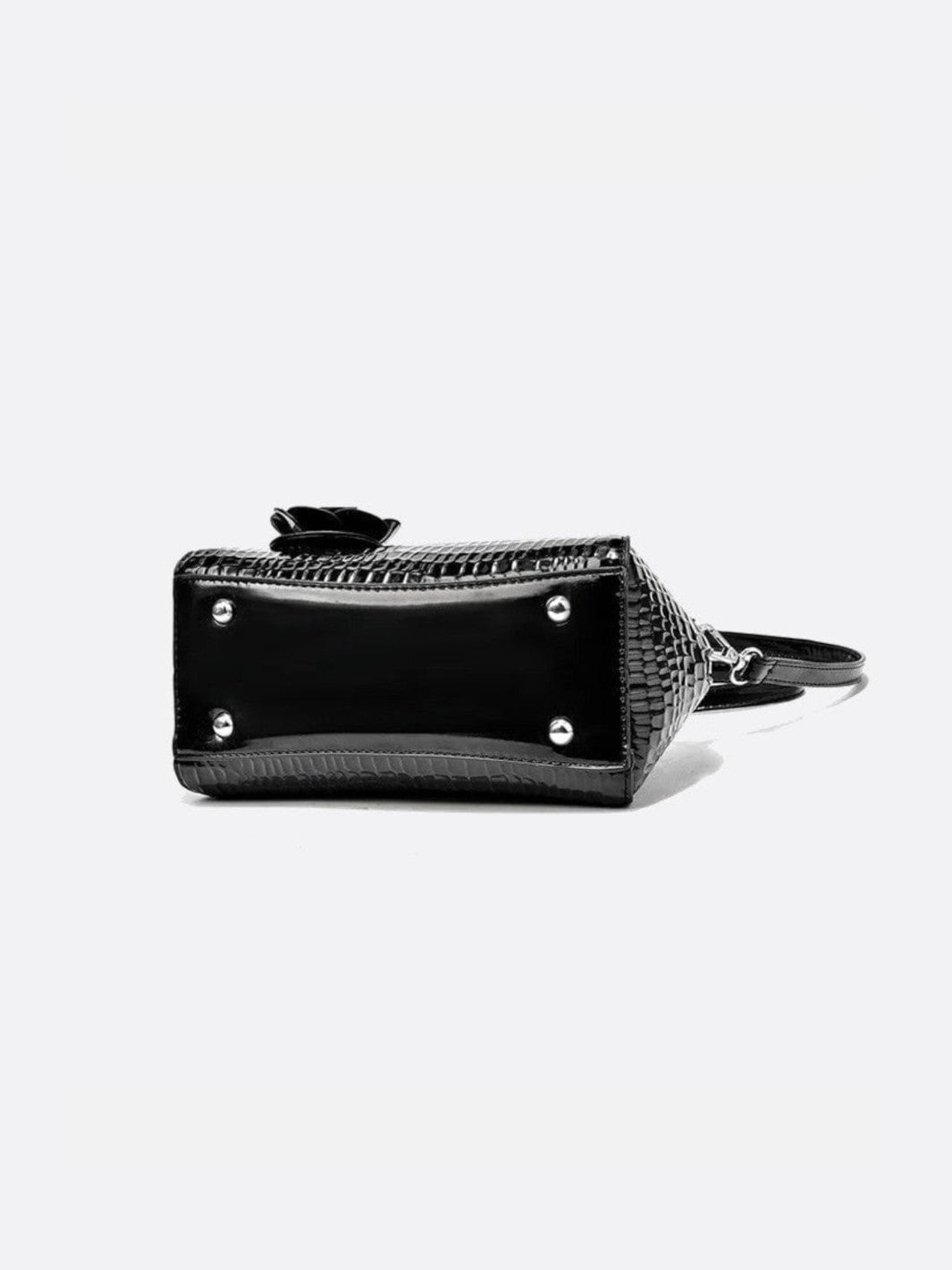 Sac à main effet croco