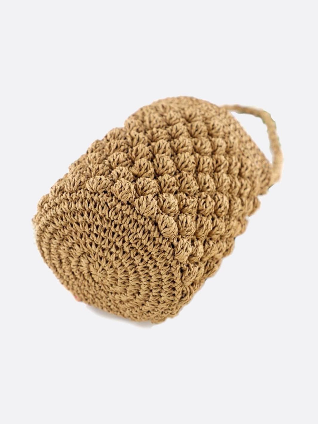 Sac à main en paille et crochet