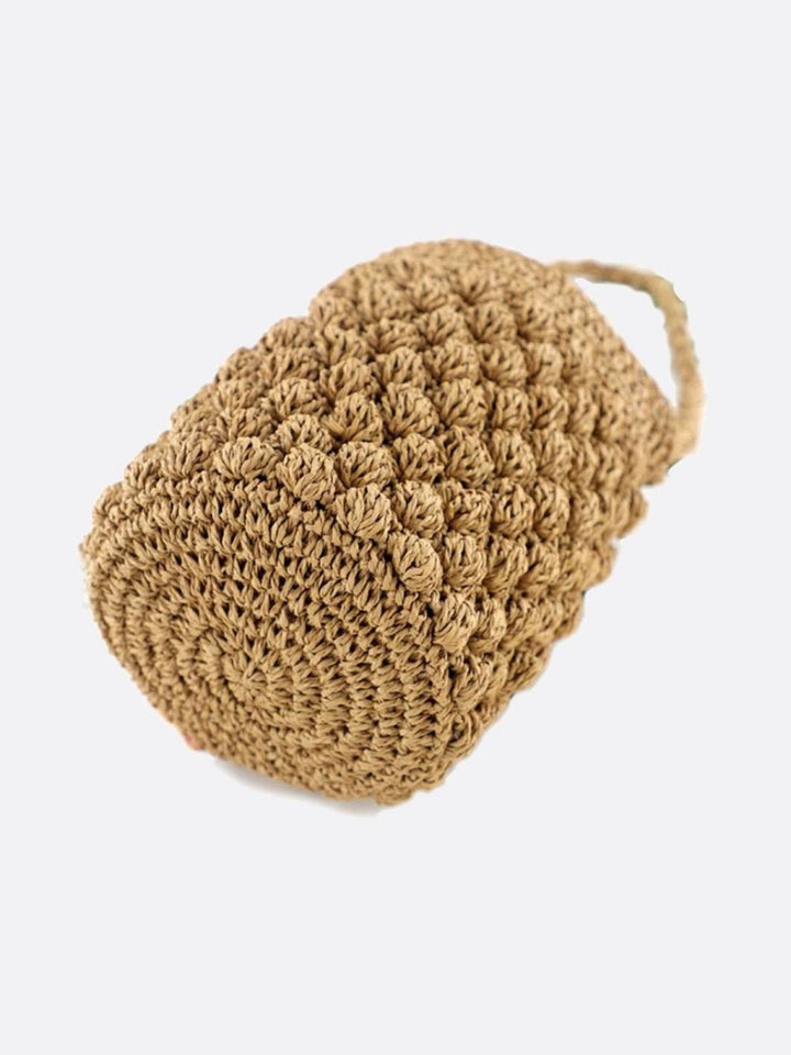 Sac à main en paille et crochet