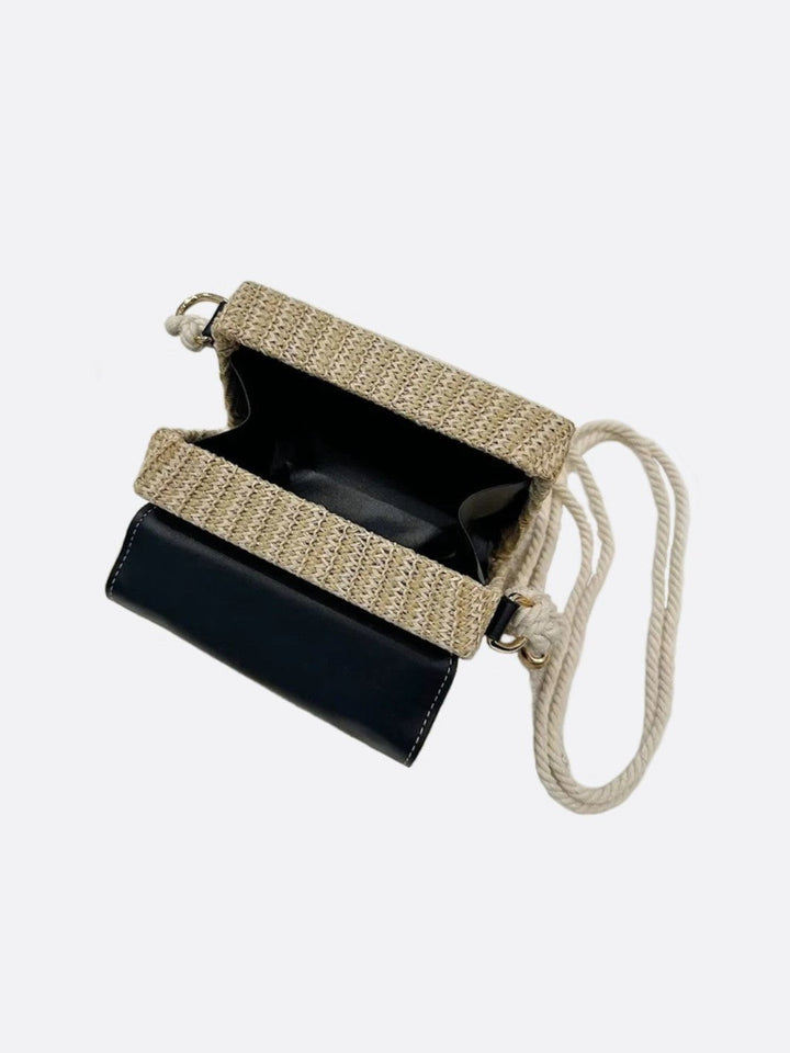 Sac à main paille et cuir