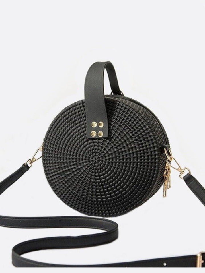 Sac à main rond cuir