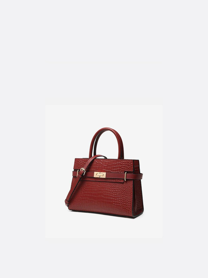 sac à main trapeze crocodile