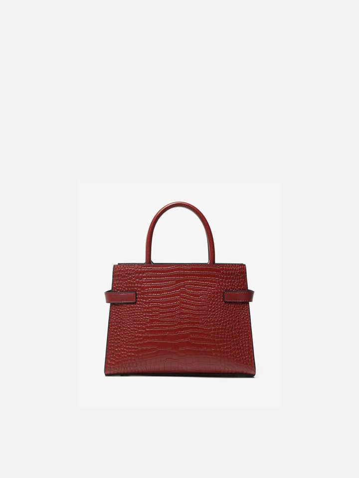 Sac à main trapèze crocodile<br>Murano