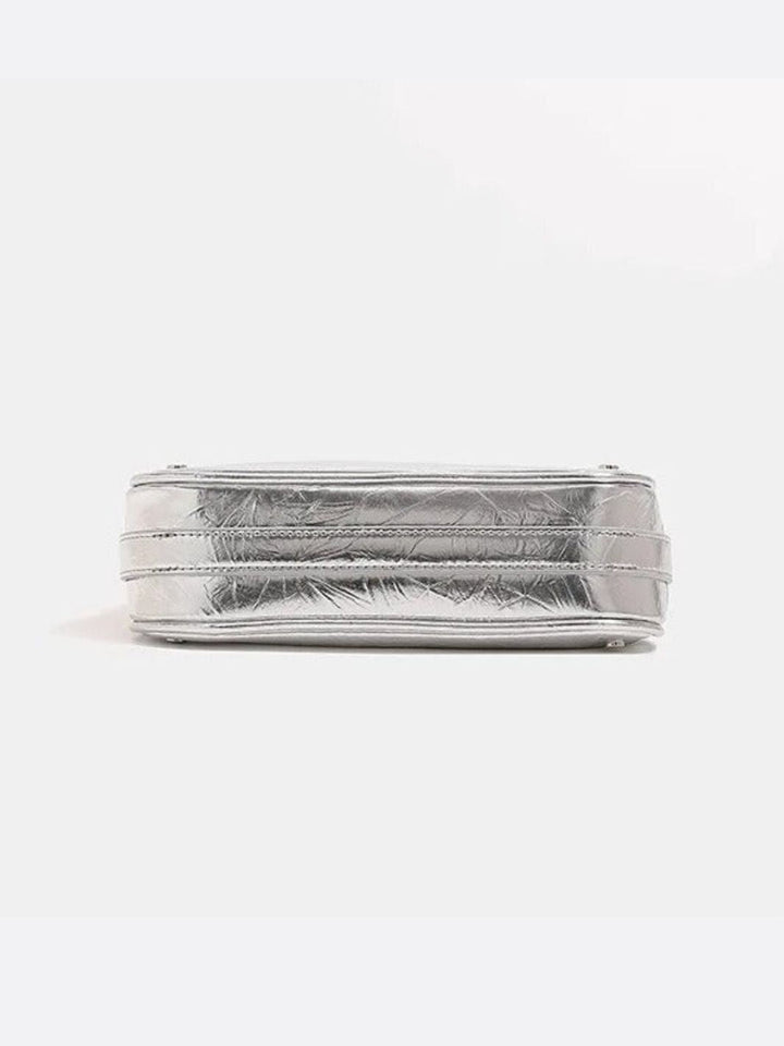 Sac baguette argenté