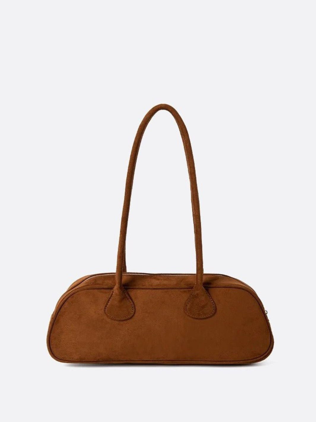 Sac baguette daim marron