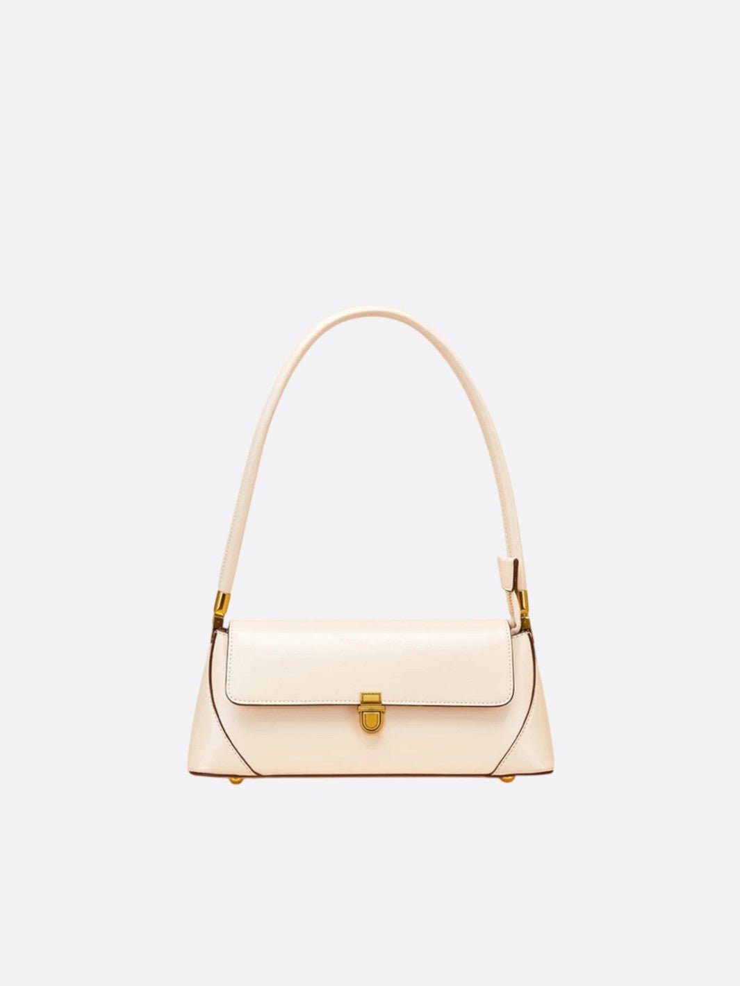 sac baguette cuir blanc