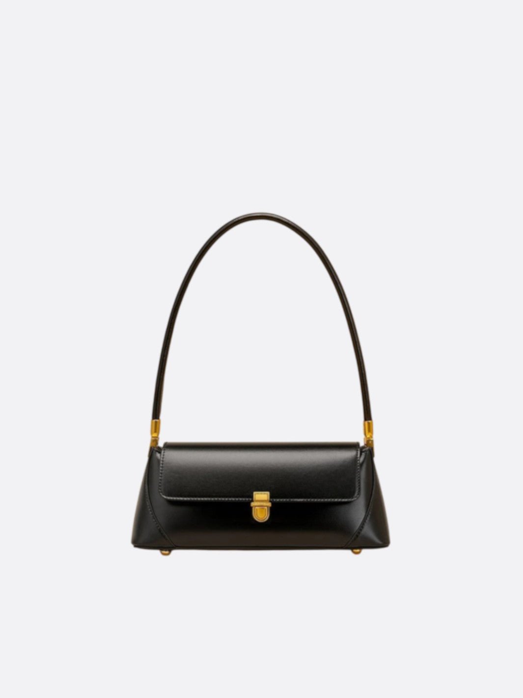 sac baguette cuir noir
