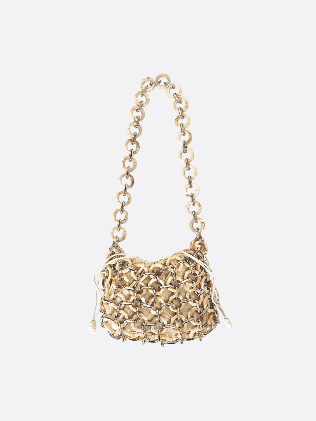sac bandoulière avec anneau argenté