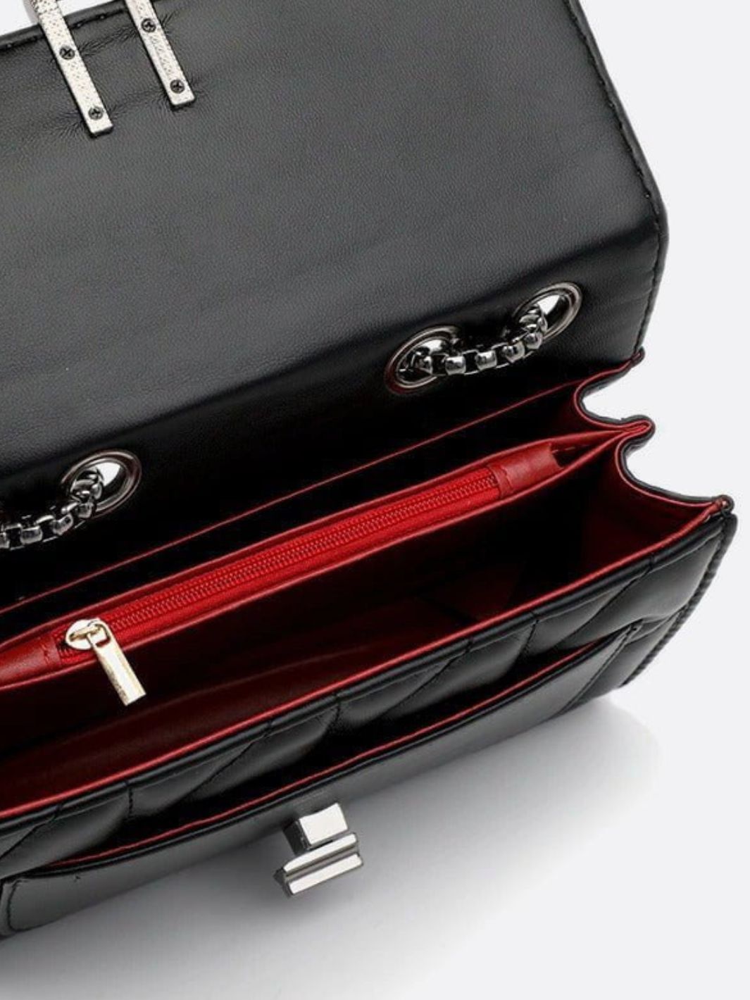 Sac bandoulière cuir matelassé<br>Riviera