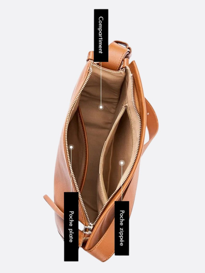 Sac bandoulière en cuir souple