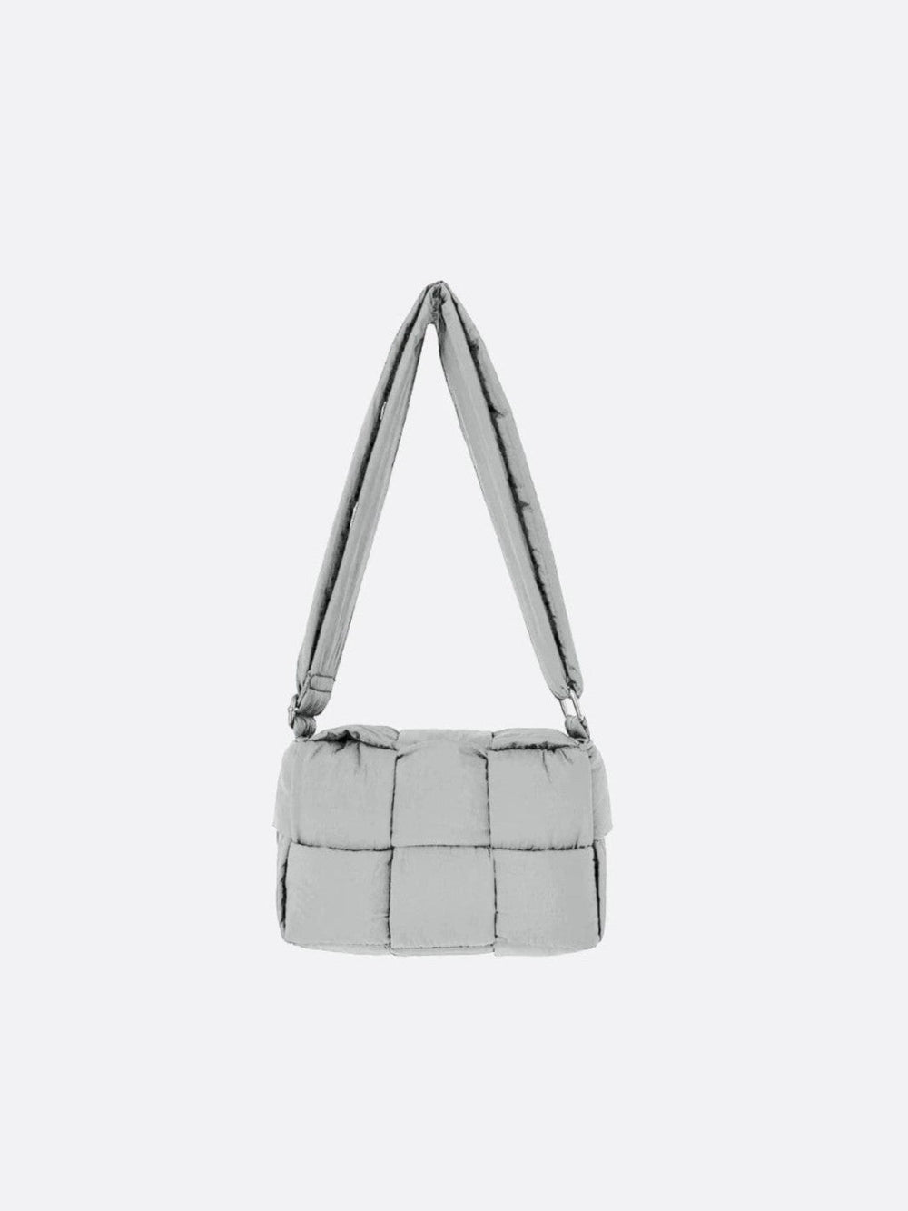 Sac bandoulière matelassé gris