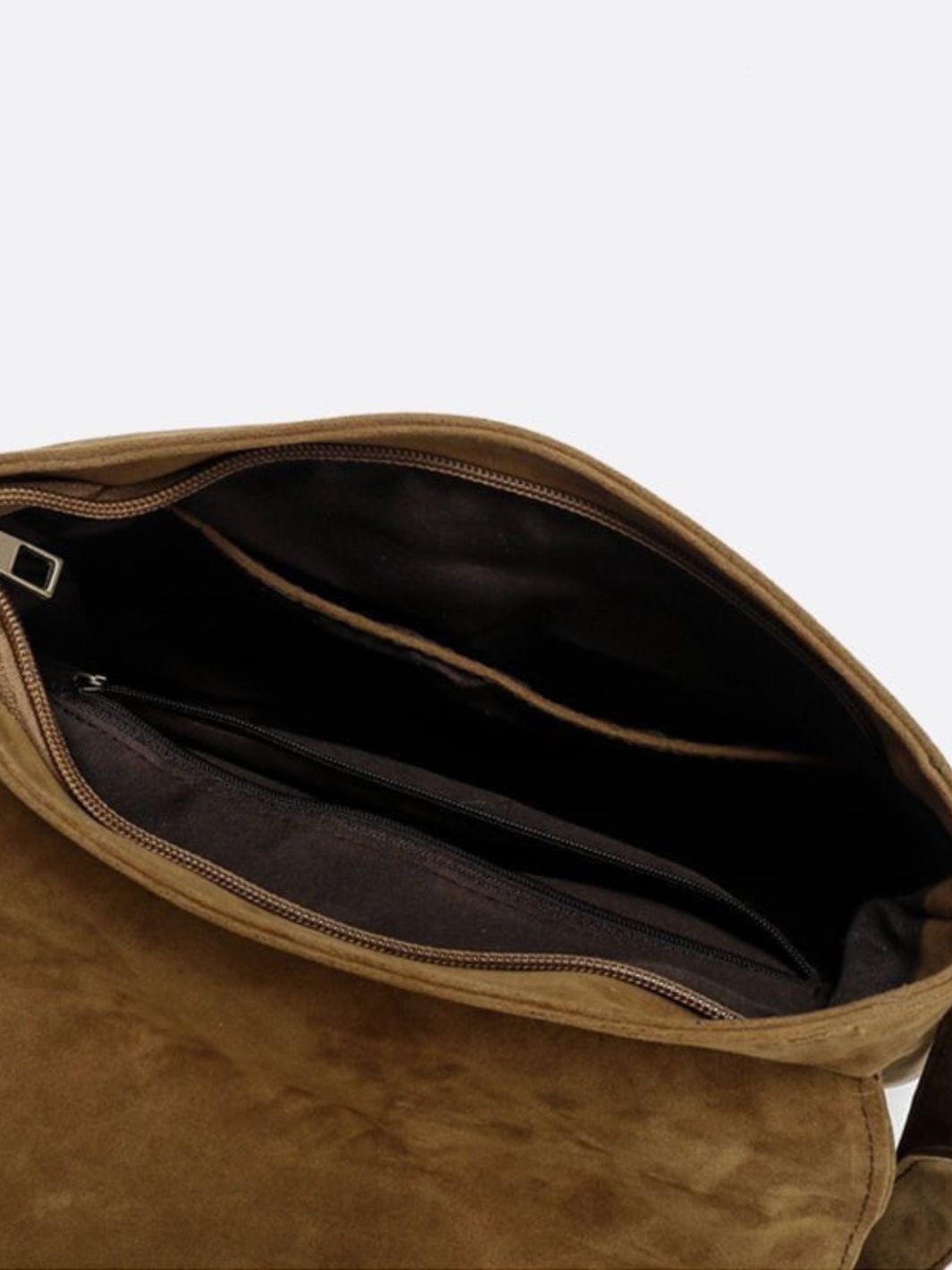 Sac besace daim à franges