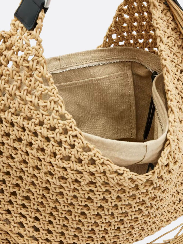 Sac bohème en paille