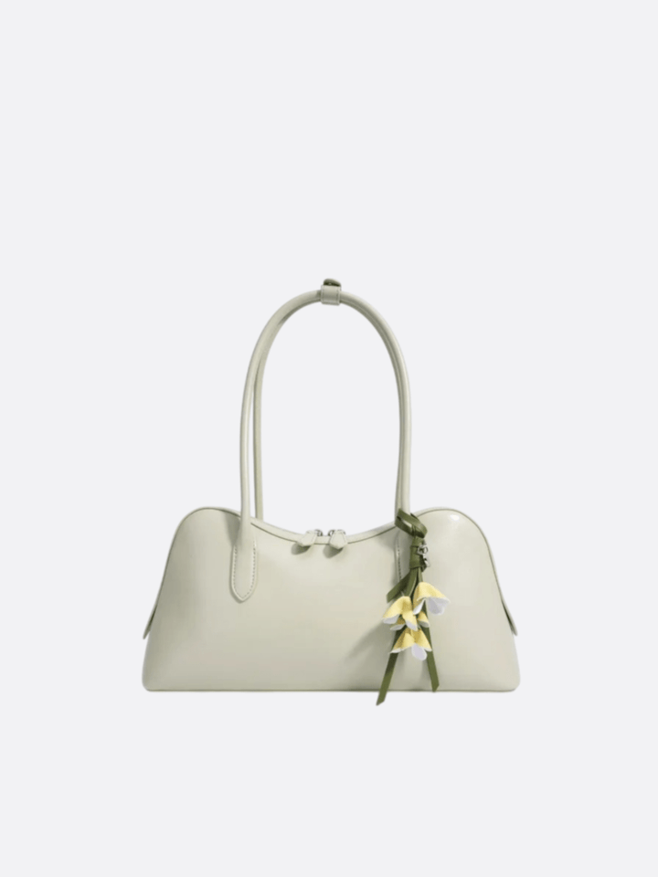 sac boston cuir vert pastel
