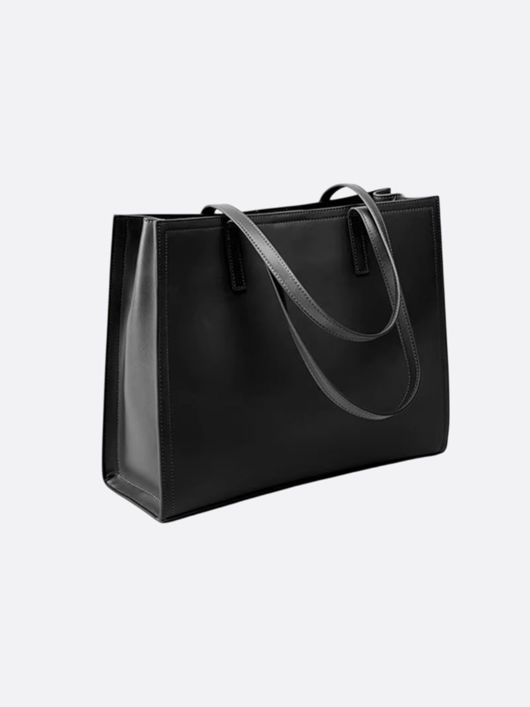 sac cabas cuir noir femme