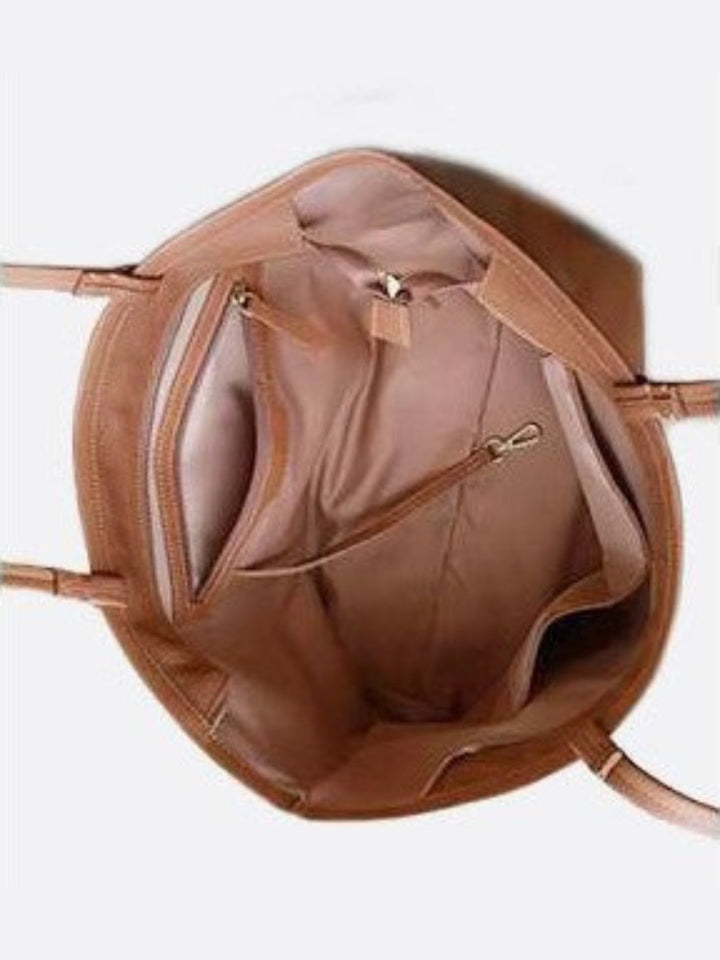 Sac cabas cuir avec fermeture éclair