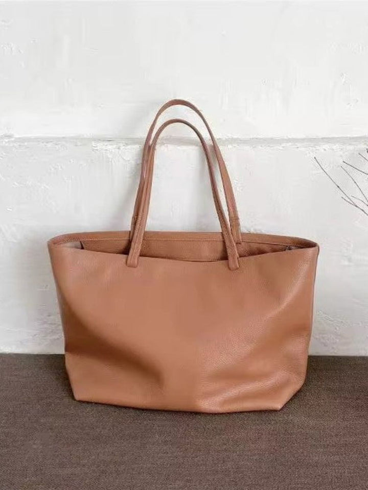 Sac cabas cuir avec fermeture éclair